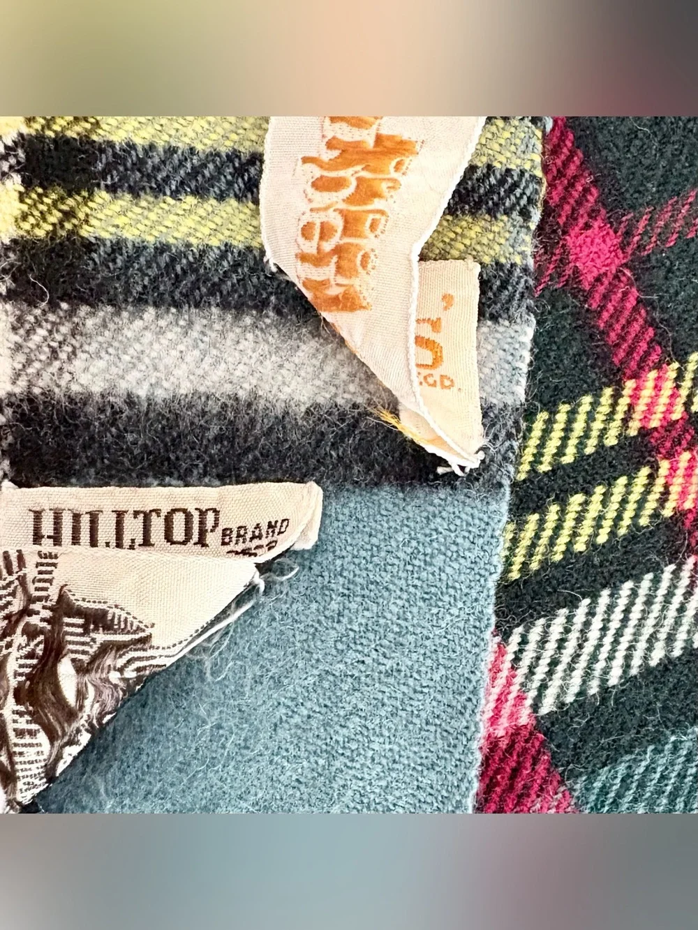 VTG Burberrys Cashmere/Wool 70/30% Blanket Throw Blue Plaid Scotland Flaws As Is